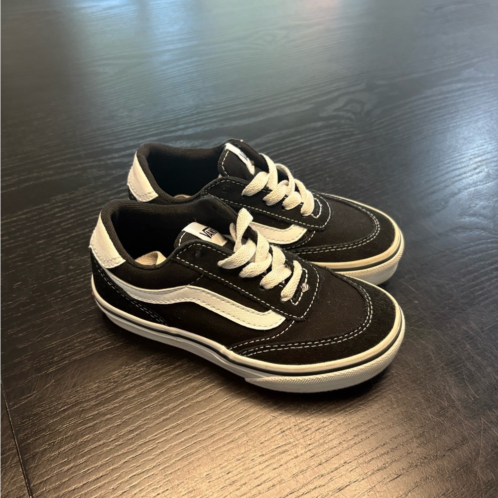 Vans Kids Classic Black and White Sneakers